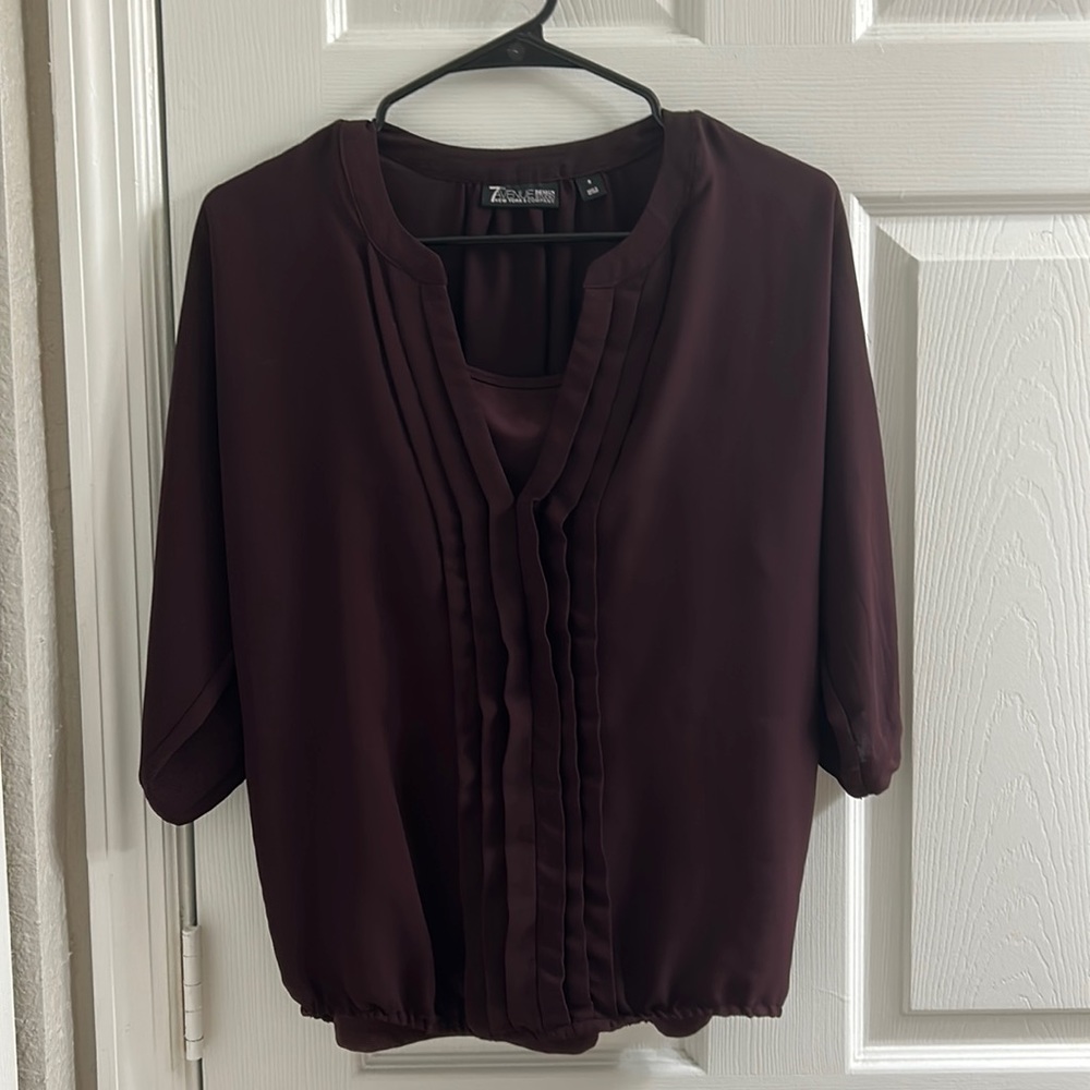Maroon Blouse & Matching Maroon Camisole